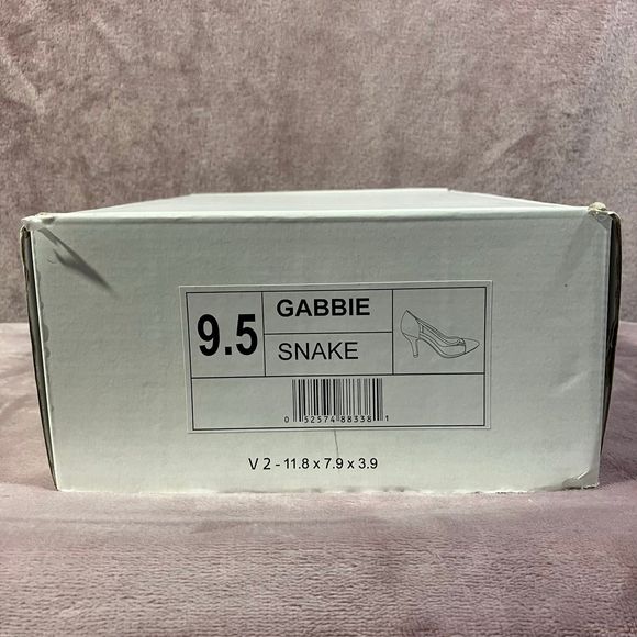 Snakeskin Print Heels “Gabbie” Clear Sides - Picture 12 of 12